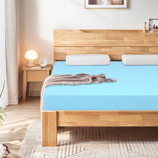 3 Inch Gel-Infused Cooling Bed Topper for All-Night Comfy-75 x 54 inch