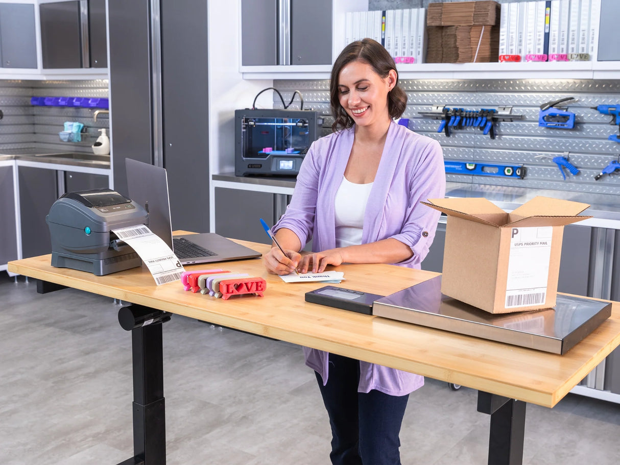 56 In. Electric Adjustable Height Worktable with Drawer