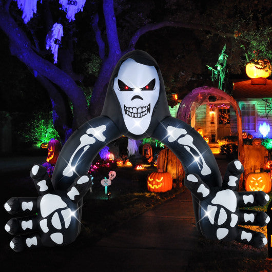 Halloween Inflatable Grim Reaper Archway with Stakes and Water Bags