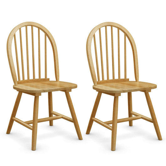 Set of 2 Vintage Windsor Wood Chair with Spindle Back for Dining Room