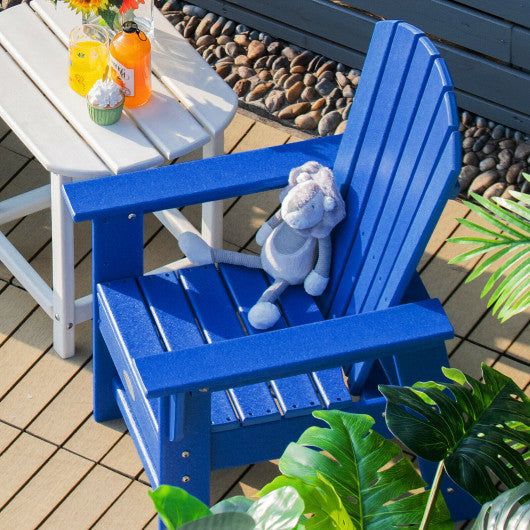 Patio Kids' Adirondack Chair with Ergonomic Backrest-Blue