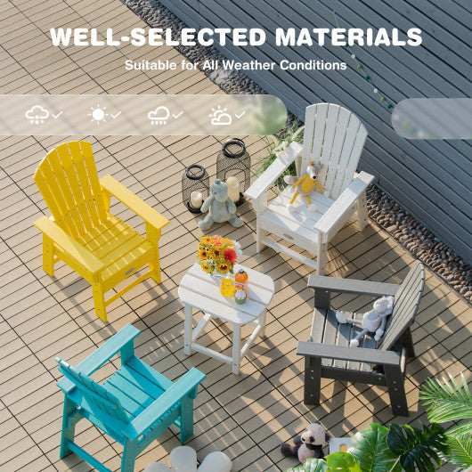 Patio Kids' Adirondack Chair with Ergonomic Backrest-Gray