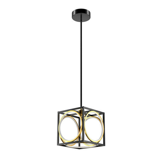 Modern LED Pendant Light with 42 Inches Adjustable Suspender-Black