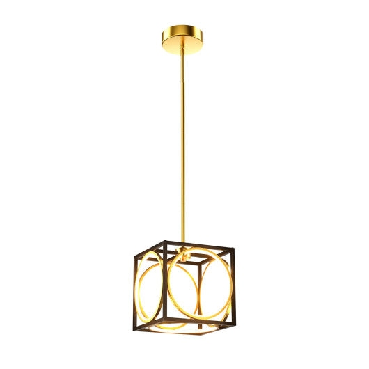 Modern LED Pendant Light with 42 Inches Adjustable Suspender-Golden