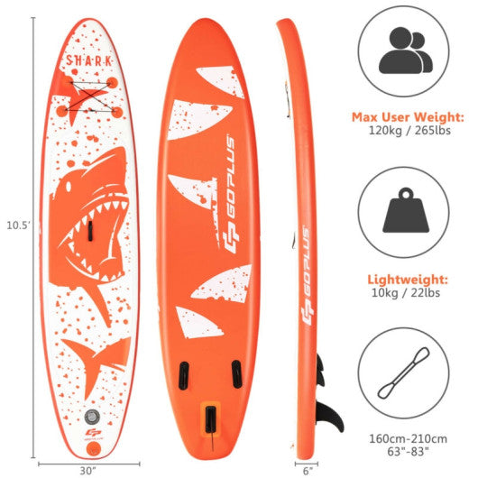 Inflatable Stand Up Paddle Board with Backpack Aluminum Paddle Pump-M