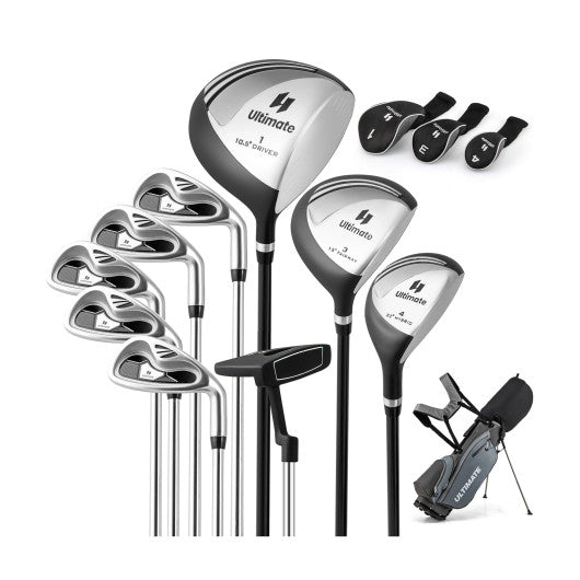 Men’s Profile Complete Golf Club Package Set Includes 10 Pieces-Gray