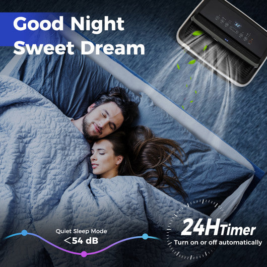 12000 BTU Portable Air Conditioner 4-in-1 Smart WiFi Enabled Home AC Unit with Heat