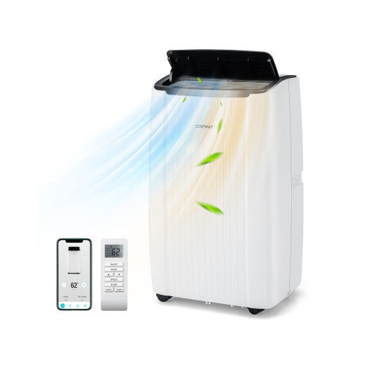 12000 BTU Portable Air Conditioner 4-in-1 Smart WiFi Enabled Home AC Unit with Heat