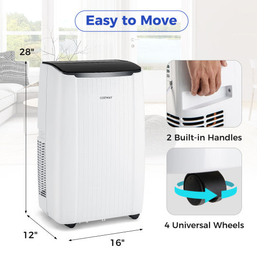 12000 BTU Portable Air Conditioner 4-in-1 Smart WiFi Enabled Home AC Unit with Heat