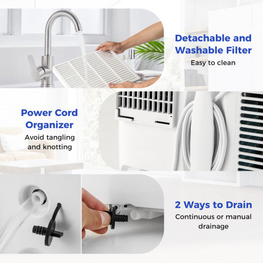 12000 BTU Portable Air Conditioner 4-in-1 Smart WiFi Enabled Home AC Unit with Heat