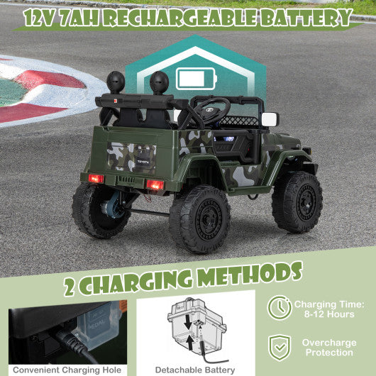12V 7Ah Licensed Toyota FJ Cruiser Electric Car with Remote Control-Camo