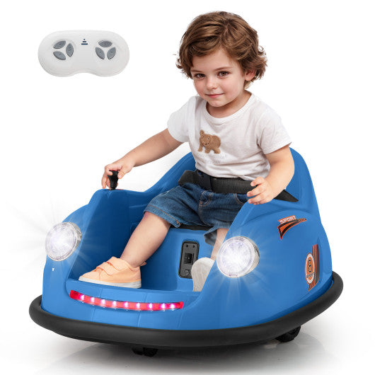 12V Electric Kids Ride on Bumper Car Battery Powered Bumping Car with Remote Control-Navy