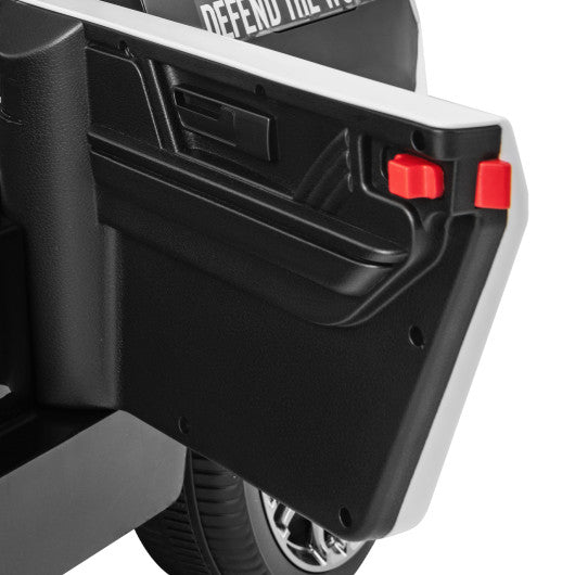 12V Kids Ride on Police Car with Remote and Siren Flashing Lights-Black