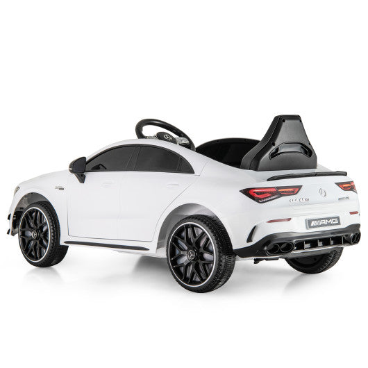 12V Kids Ride on Car Mercedes-Benz AMG CLA 45 with Remote-White