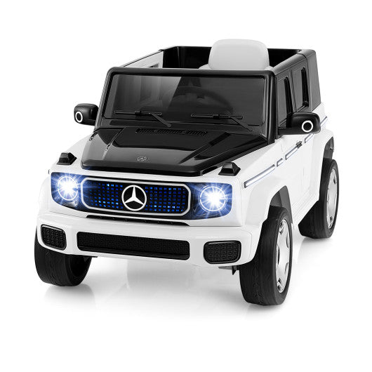 12V Licensed Mercedes-Benz EQG Kids Ride On Car with Remote Control-White