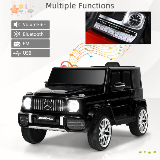 12V Mercedes-Benz G63 Licensed Kids Ride On Car with Remote Control-Black