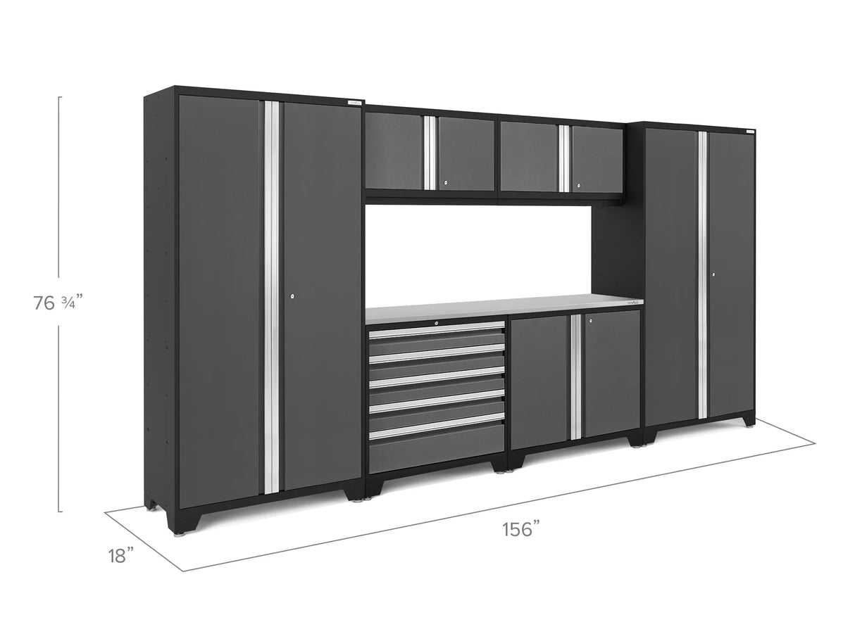 Bold Series Extra-Wide 7-Piece Cabinet Set