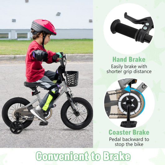 14 Inch Kids Bike Adjustable with Transparent Chain Cover for 4-5 Years Old