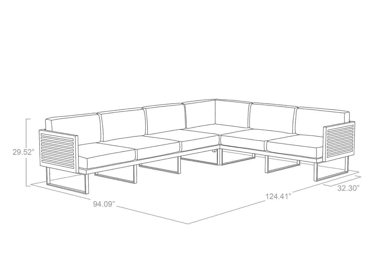 Monterey 6 Seater Sectional Sofa