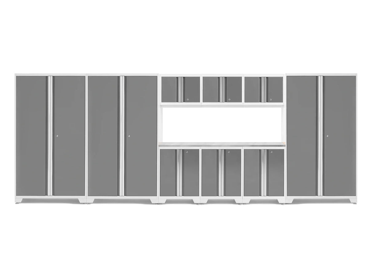 Bold Series 10 Piece Cabinet Set with 42 In. RTA Lockers