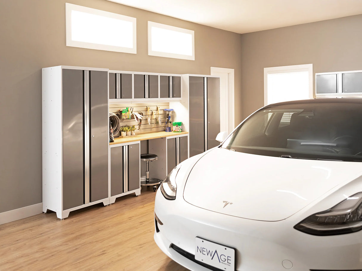 Bold Series 12 Piece Cabinet Set with Tool, Base, Wall Cabinets and 2 Lockers