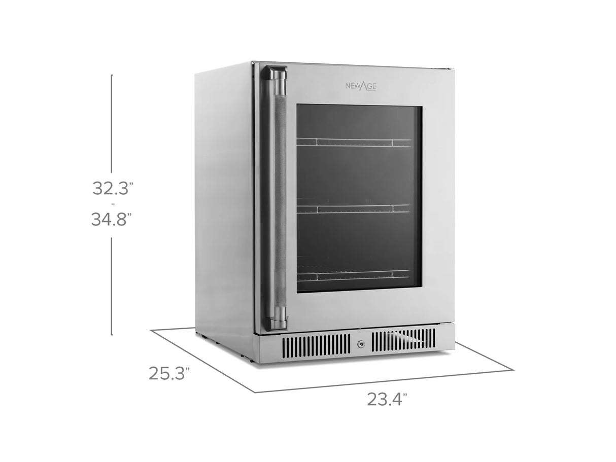 24 In. Under-Counter Fridge with Glass Door