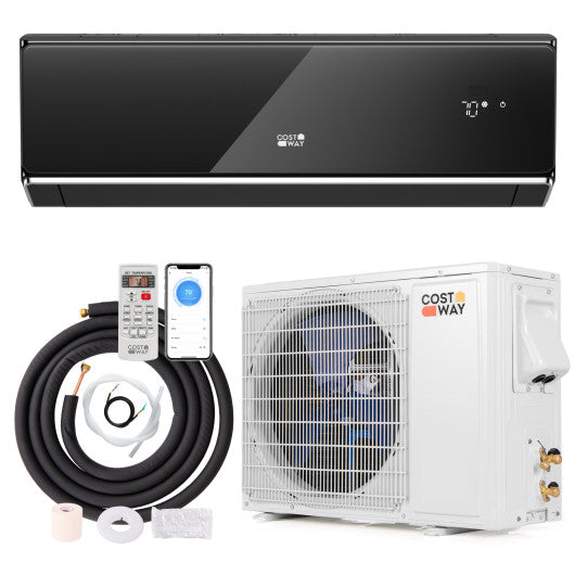 Energy Star Certified 18000 BTU 21 SEER2 208-230V Mini Split Air Conditioner and Heater Black Wifi Enabled