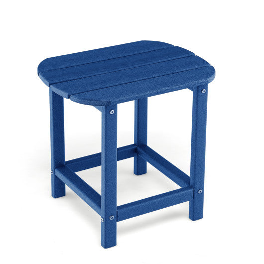 18 Inch Weather Resistant Side Table for Garden Yard Patio-Navy