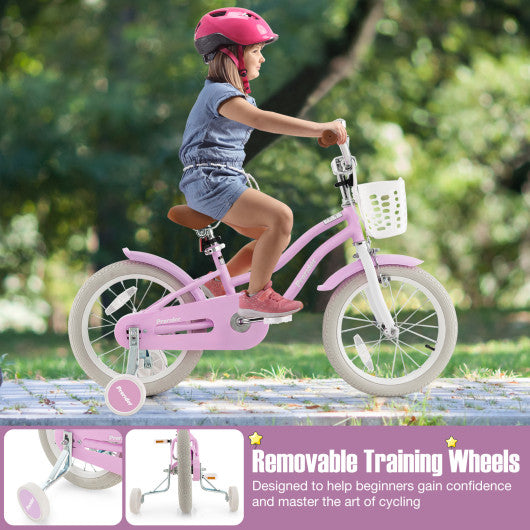 Children Bicycle with Front Handbrake and Rear Coaster Brake-Purple