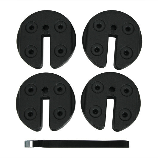 Set of 4 Canopy Weights 20lbs Weight Plate Kit with No-Pinch Design