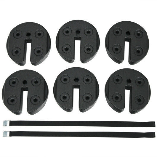 Set of 6 Canopy Weights 30lbs Weight Plate Kit with No-Pinch Design