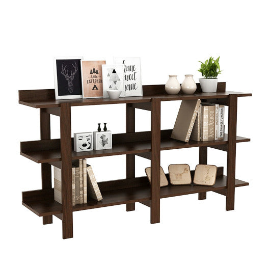59 Inch Console Table with 3-tier Open Shelf for Front Hall Hallway and Foyer