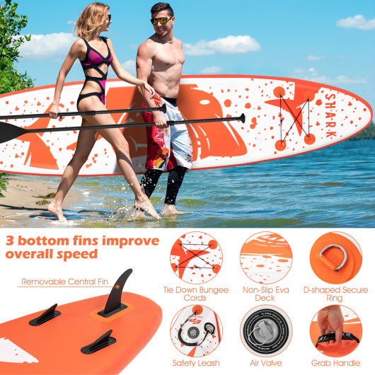 Inflatable Stand Up Paddle Board with Backpack Aluminum Paddle Pump-M