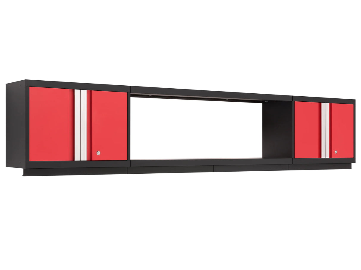 Bold Series 3 Piece Cabinet Set with Wall Cabinets and 48. in Display Shelf