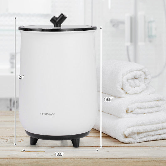 23L Large Luxury Bucket-Style Towel Warmer with Fragrant Disc Holder-Black