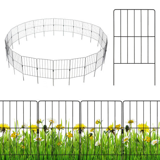 25 Pack Rustproof Decorative Garden Fence Set for Dog Flower bed