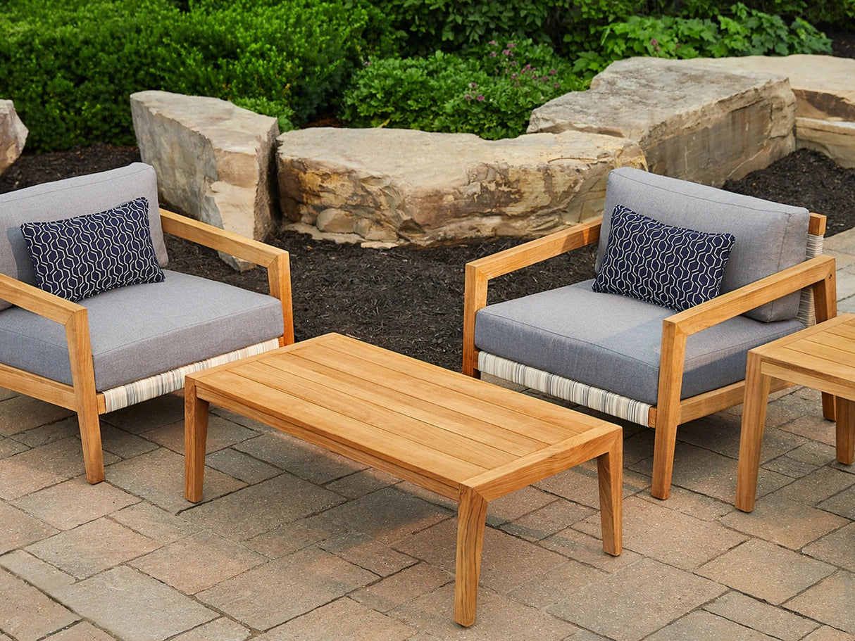 Lakeside 6 Seater Chat Set with Coffee Table and Side Table