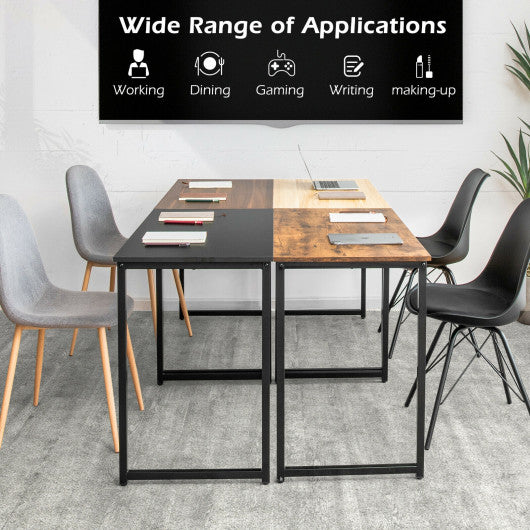 L Shaped Computer Desk and Writing Workstation for Home and Office-Rustic Brown