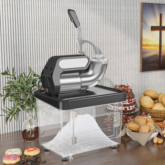 300W Commercial Ice Crusher with Dual Blades and Safety Switch-Black