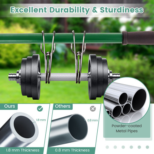 30 x 10 Inch Lawn Leveling Rake with Ergonomic Handle-Green