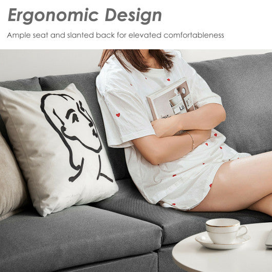 Convertible L-Shaped Sectional Sofa Couch with Reversible Chaise-Dark Gray