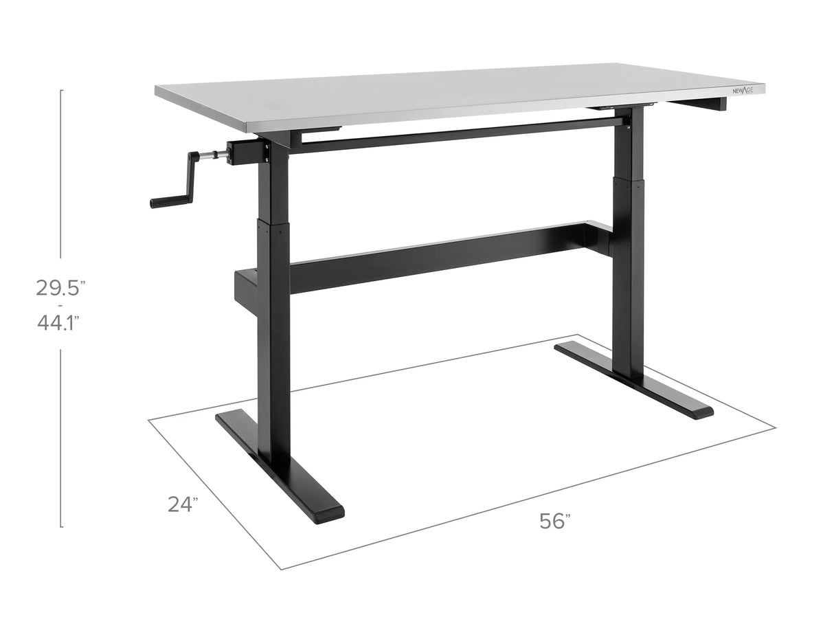 56 In. Manual Adjustable Height Worktable