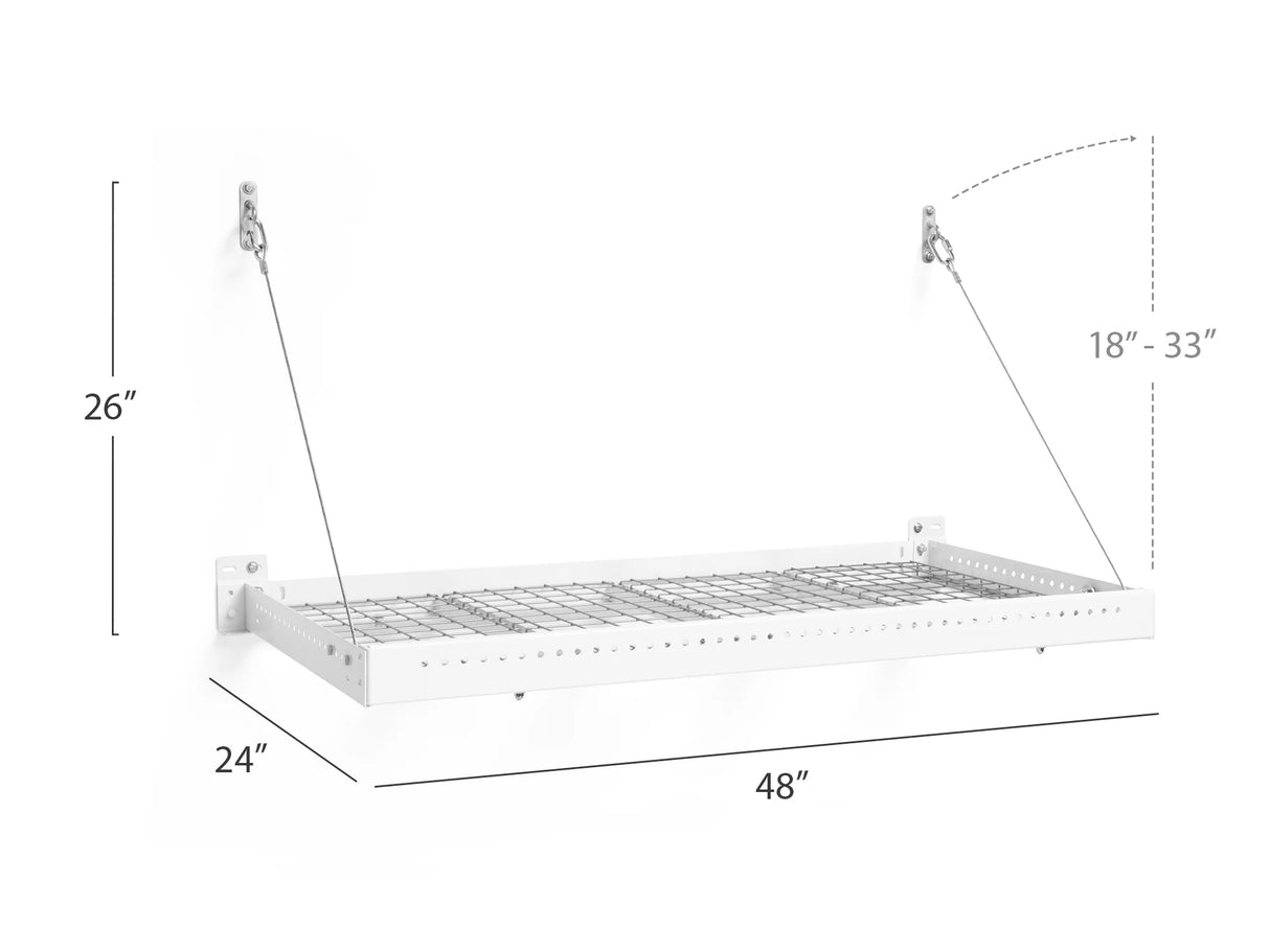 Pro Series 2 Ft. X 4 Ft. Wall Mounted Steel Shelf