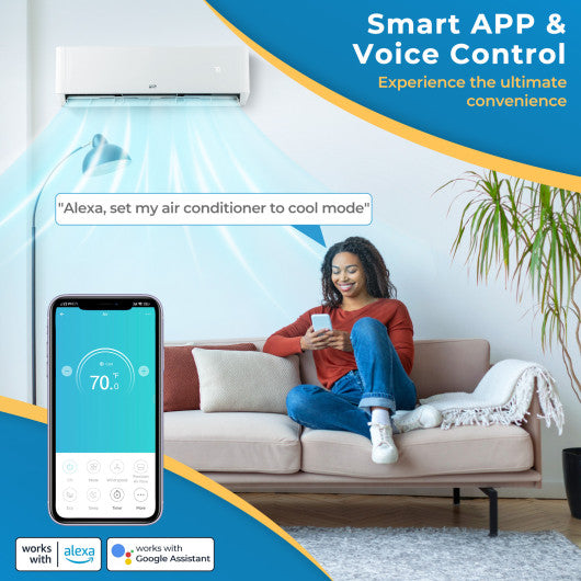 36000 BTU 3 Zone 21.5 SEER2 Mini Split AC with Heat Pump-9K + 9K + 9K