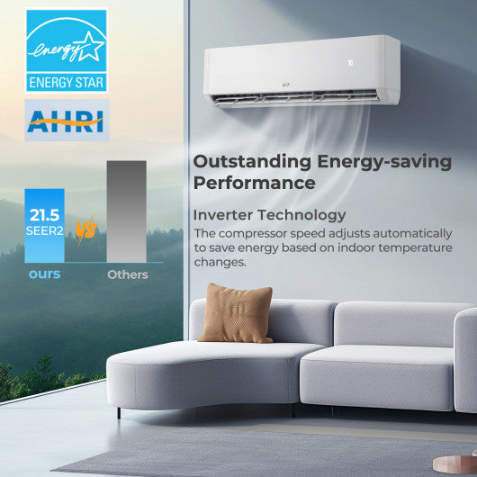 36000 BTU 3 Zone 21.5 SEER2 Mini Split AC with Heat Pump-12K + 18K + 18K