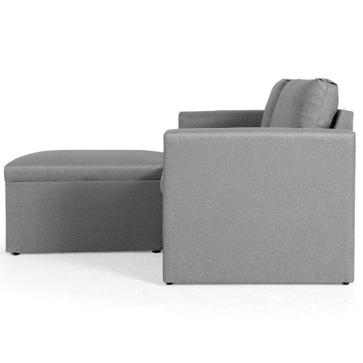 Convertible L-Shaped Sectional Sofa Couch with Reversible Chaise-Dark Gray