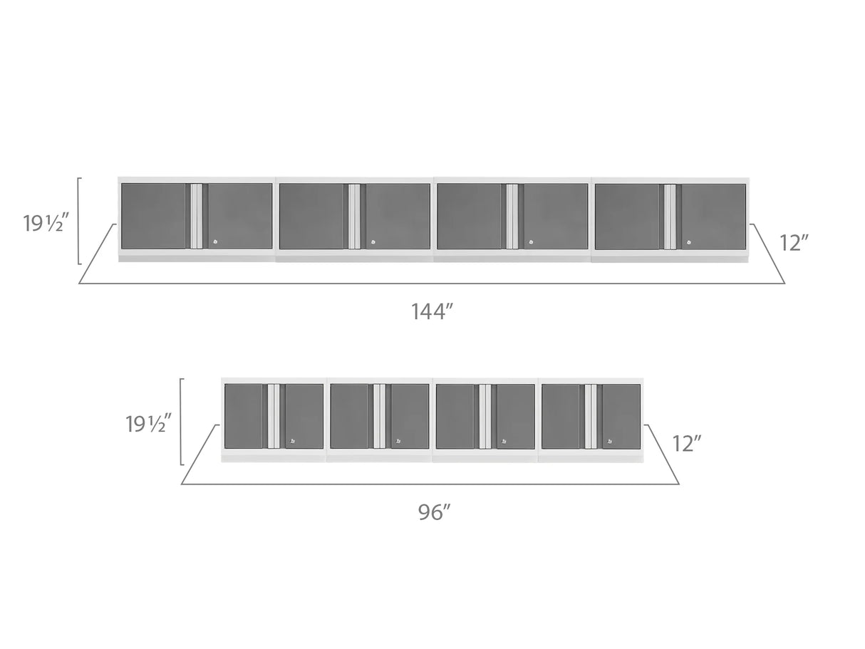 Bold Series 8 Piece Wall Cabinet Set