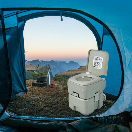 5.3 Gallon 20 L Portable Travel Toilet for Camping RV Indoor Outdoor