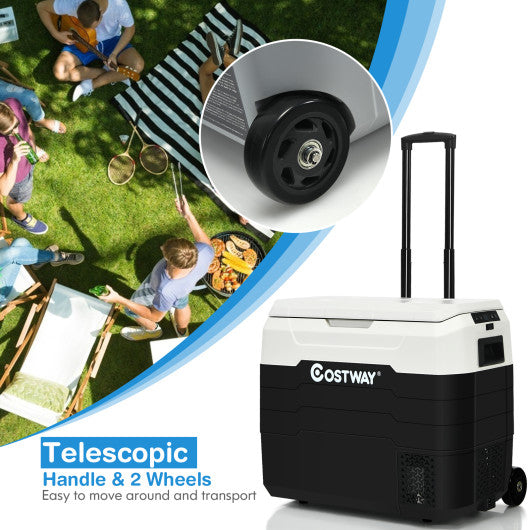 42 QT Portable Dual-Zone Car Refrigerator-White