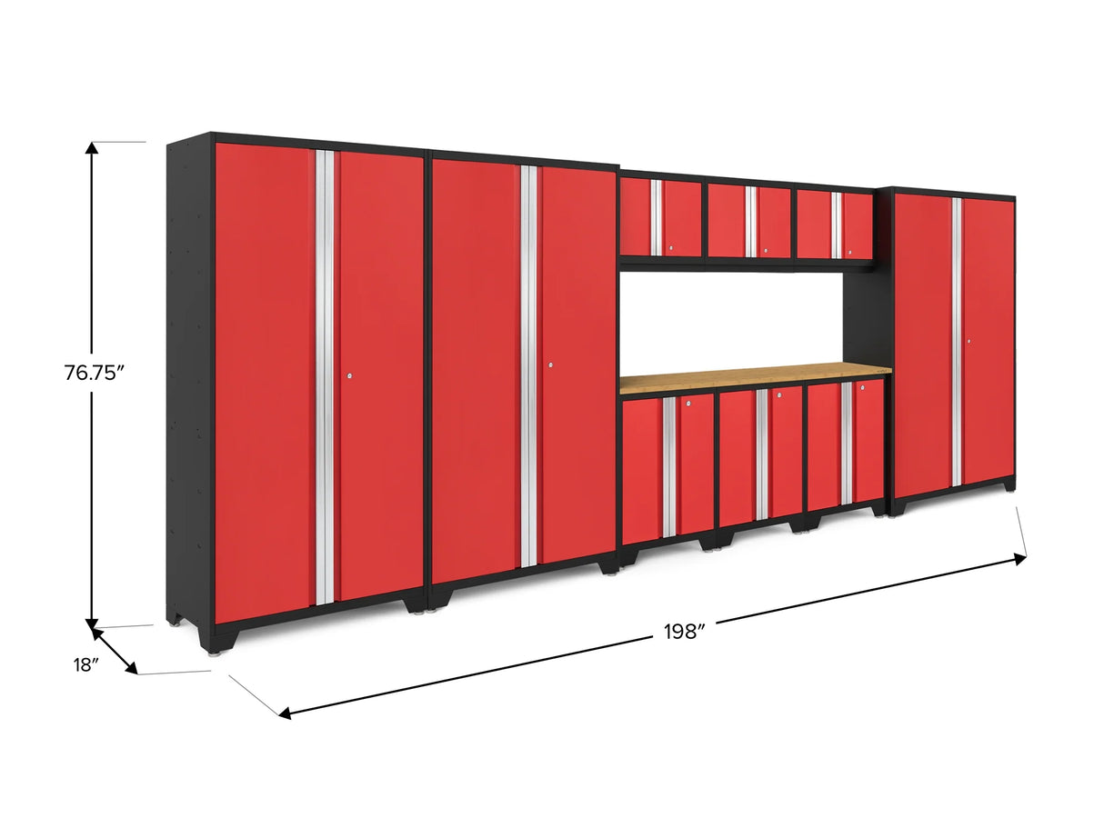 Bold Series 10 Piece Cabinet Set with 42 In. RTA Lockers